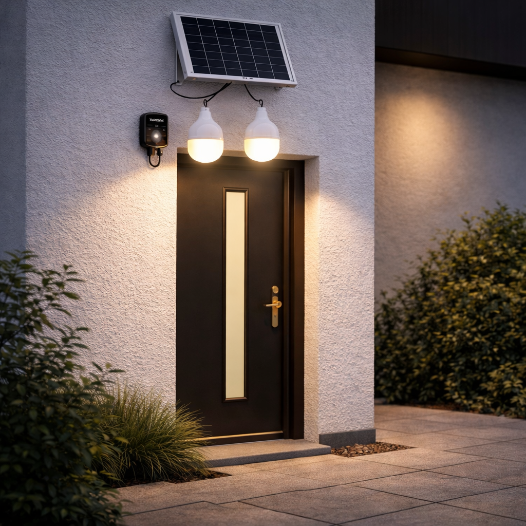LED Solar Buld - 2 Lampen - 70W