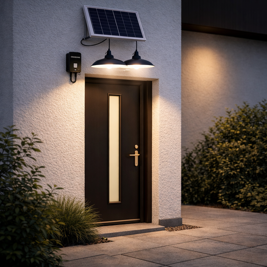 LED Solar Pendant Light – 2 Lampen - 70W